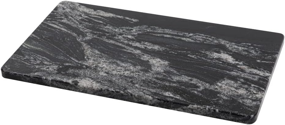 Natural Black Marble Pastry and Cutting Board, 12x20x0.7 Inch, Heavy for Dough Chocolate, Pack of 1