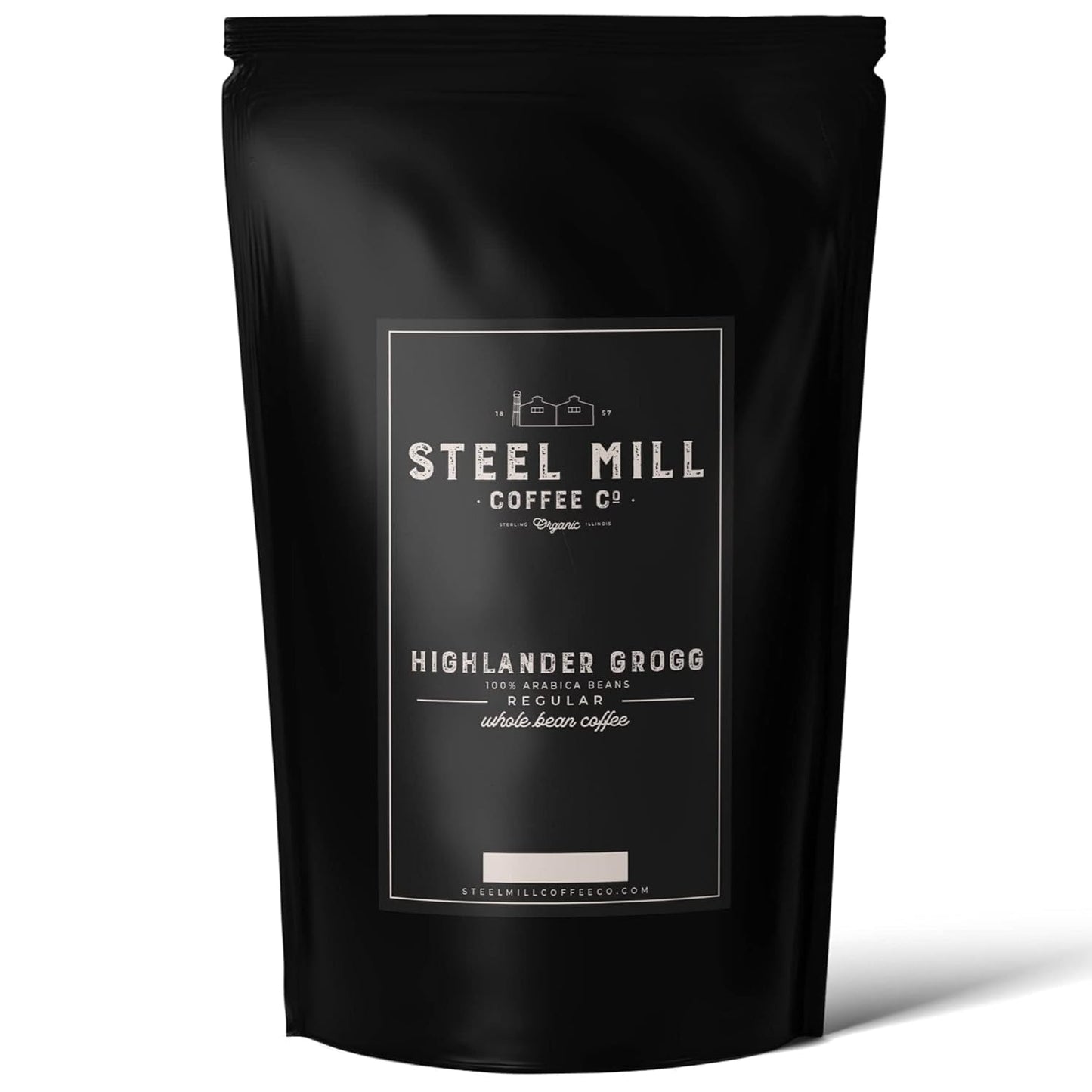 Steel Mill Coffee Co. - Highlander Grogg Flavored Coffee - Ground - Regular - Medium Roast - 100% Arabica Beans - Vegan - Gluten-Free - Sugar-Free - 2lb Bag