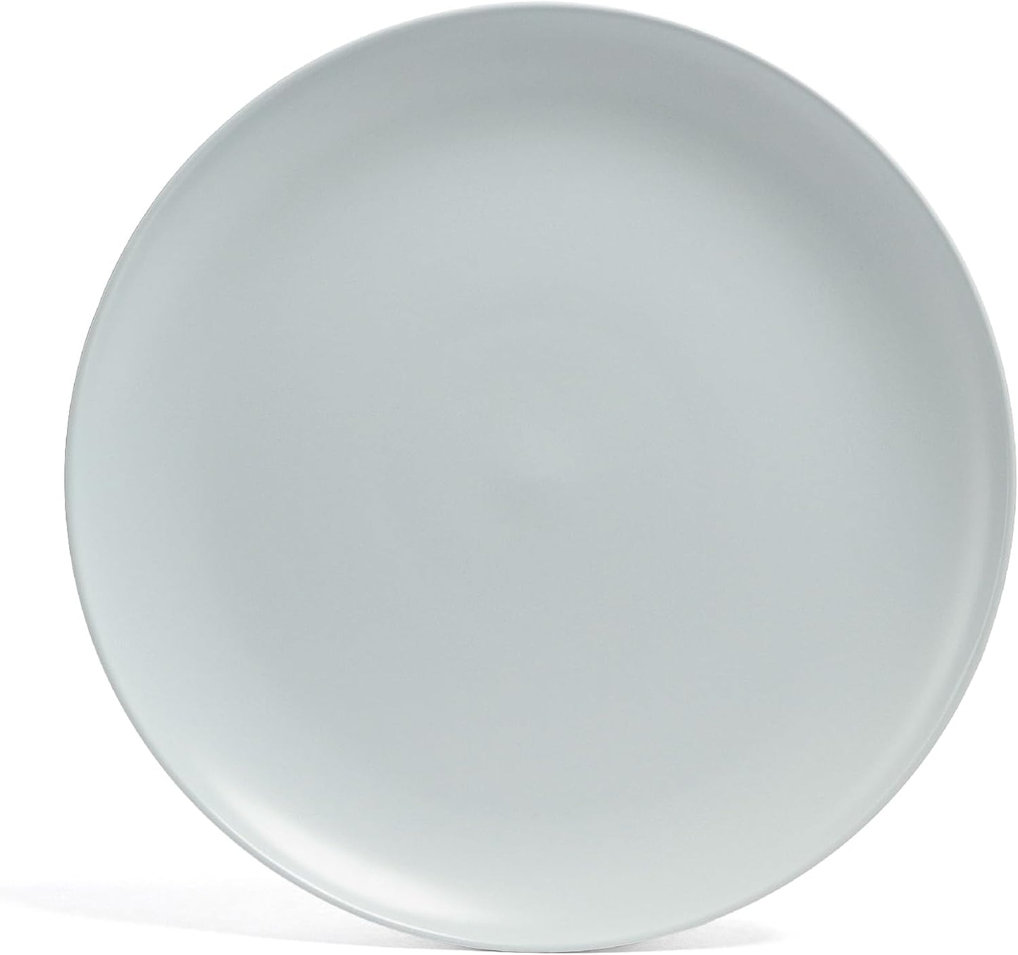 over&back Coupe Stoneware Serving Platter - Elegant 1-Piece Round Serving Platter to Complete Your Kitchen Set - 13.1" x 13.1" - Semi-Matte Fog Blue