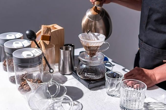 Cone Filters #2 for Coffee Makers - Tear-Resistant Paper, Sustainable Material, Say Goodbye to Coffee Grounds in Your Brew (200, white)