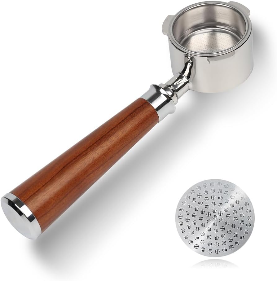 51mm Bottomless Portafilter 3 Ears with Puck Screen | Compatible with CASABREWS Espresso Machine CM5418, 3700Essential, 3700Gense (Prongs Thickness 4mm)