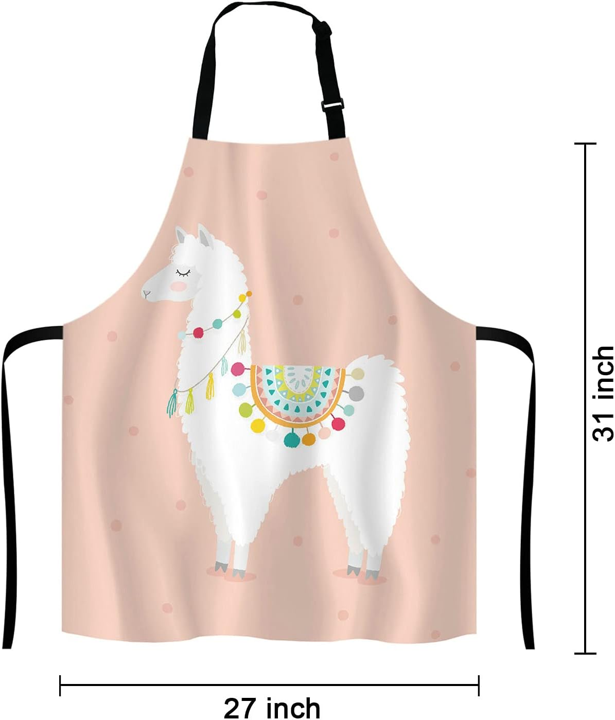 Cute llama Apron for Women and Men, Adjustable Kitchen Chef Apron for Cooking Baking - Cute Birthday, Anniversary, Mother's Day Apron Presents for Mom Wife Girlfriend Aunt Grandma