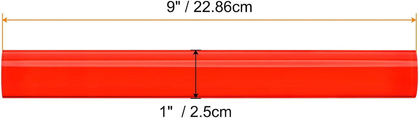 HARFINGTON Acrylic Clay Roller 9 Inch x 1 Inch Solid Non-Stick Plastic Round Tube Roller Polymer Clay Rod Fondant Rolling Pin for Shaping, Sculpting, Modeling DIY Crafts, Red