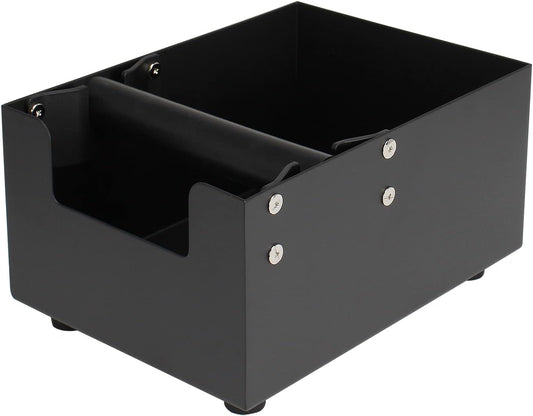 Espresso Knock Box,Coffee Grounds Pucks Knock Box with Removable Rubber Knock Bar and Non-Slip Base (Matte Black)