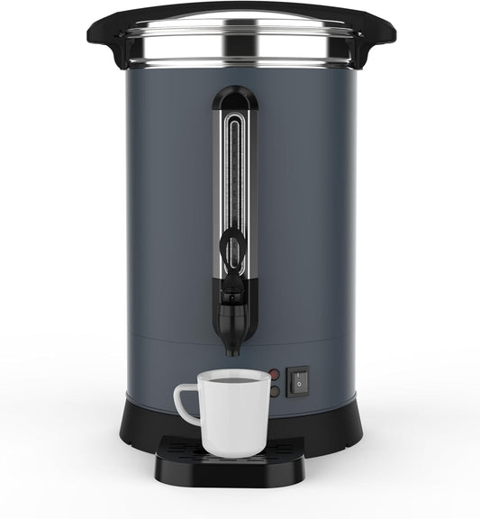 80 Cups Coffee Urn,12L Gallon Double Wall Commerical Coffee Maker for Buffet Catering Wedding Gathering,Large Capacity Hot Coffee Dispenser,Stainless Steel Hot Water Urn