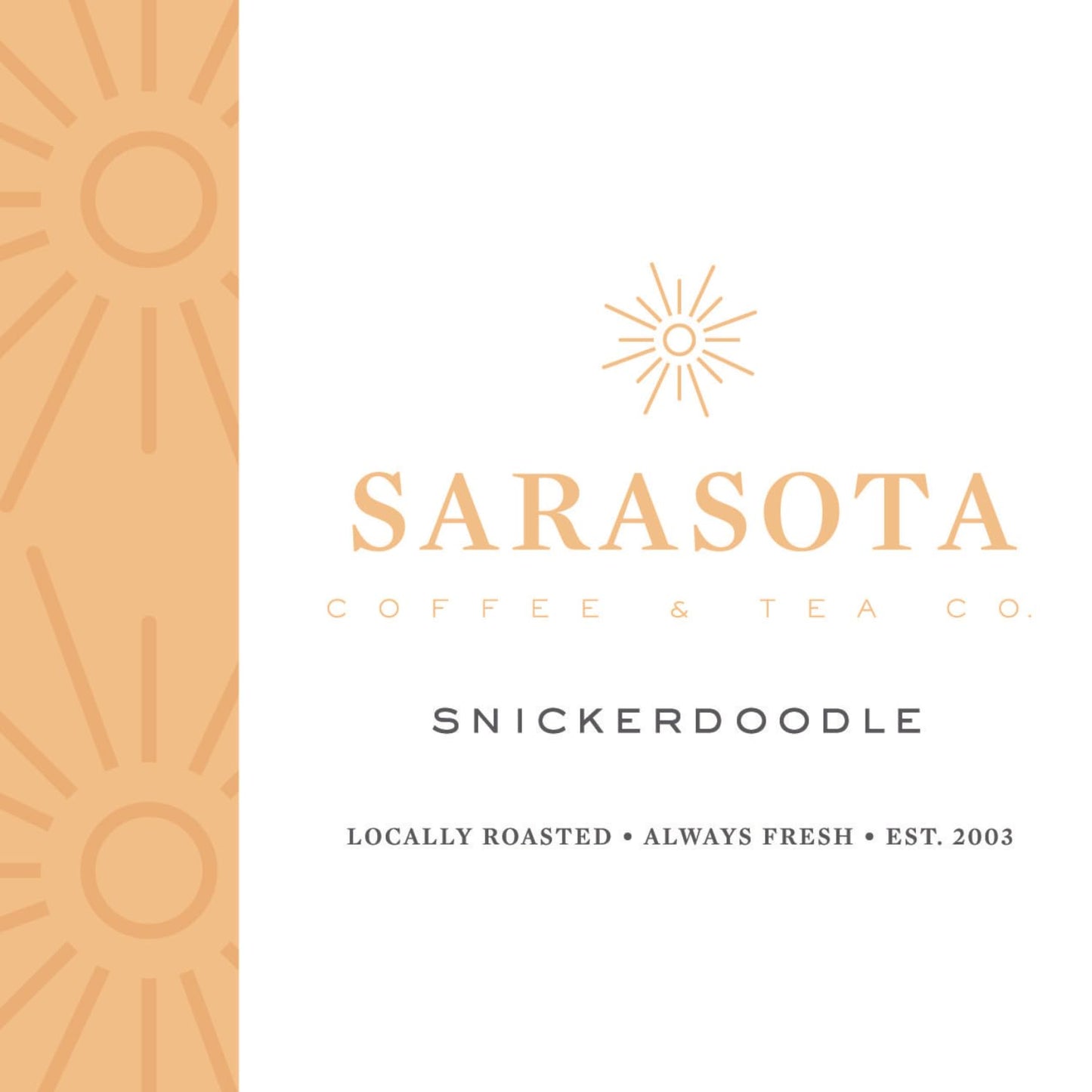 Sarasota Coffee Ground Packets | Gourmet Flavored Medium Roast Bulk Coffee Packs | Snickerdoodle | Low Acid Mold Free Singles Individual Pouches for 12 Cup Coffee Maker | 2 Ounce Bags, 36 Count