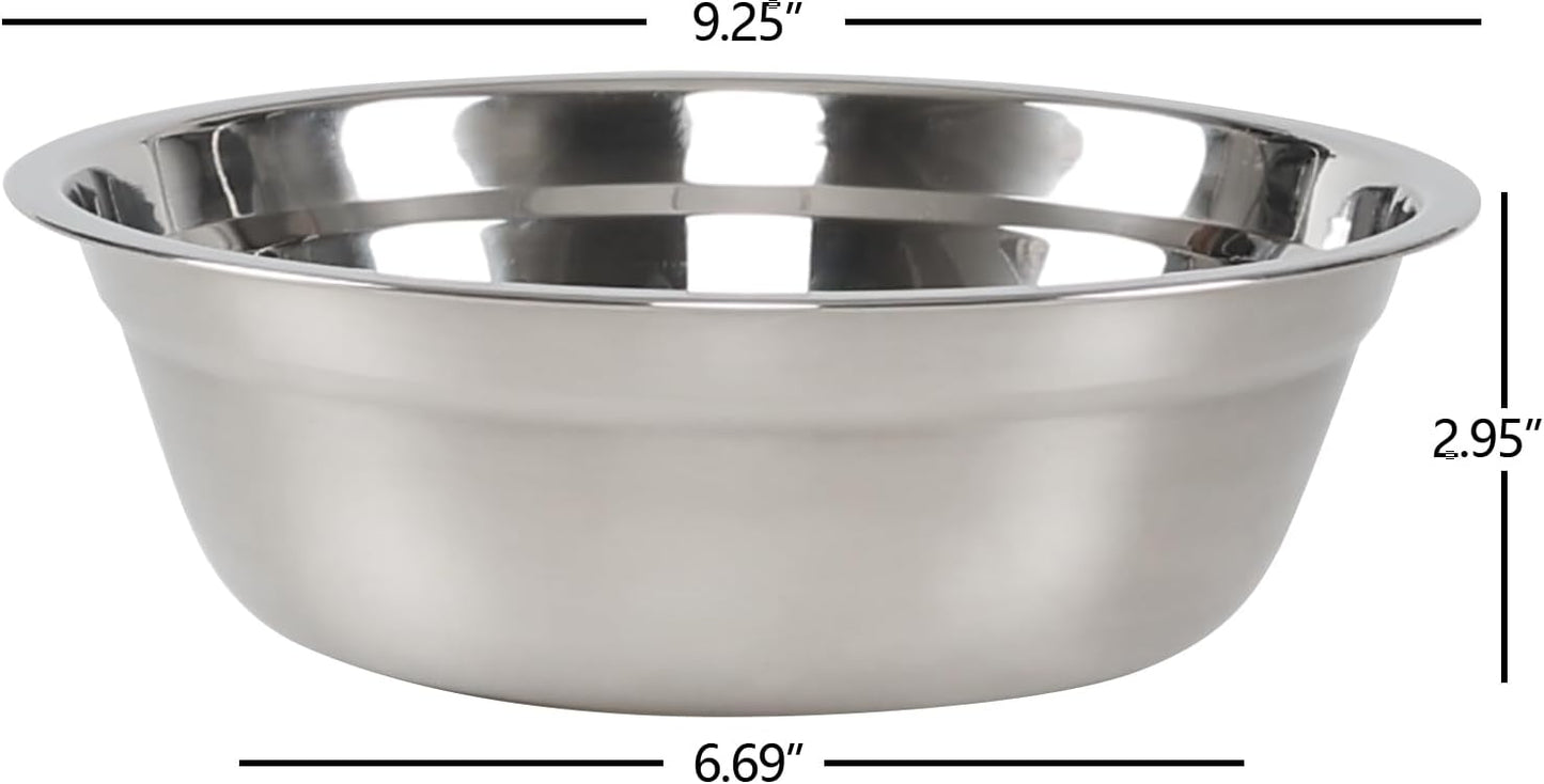 Xyskin Set of 4 Stainless Steel Mixing Bowl Set, Metal Serving Bowls, Great for Cooking, Baking, Prepping