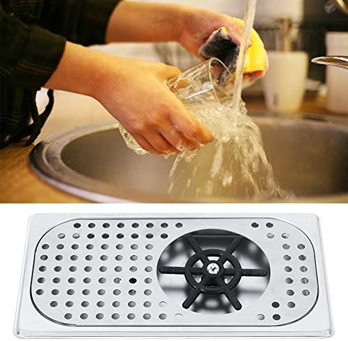 Cup Washing 114mm Diameter 201 Stainless Steel Machine Rinser Pitcher Drain and Drip Tray for Bar Coffee Shop G1/2in