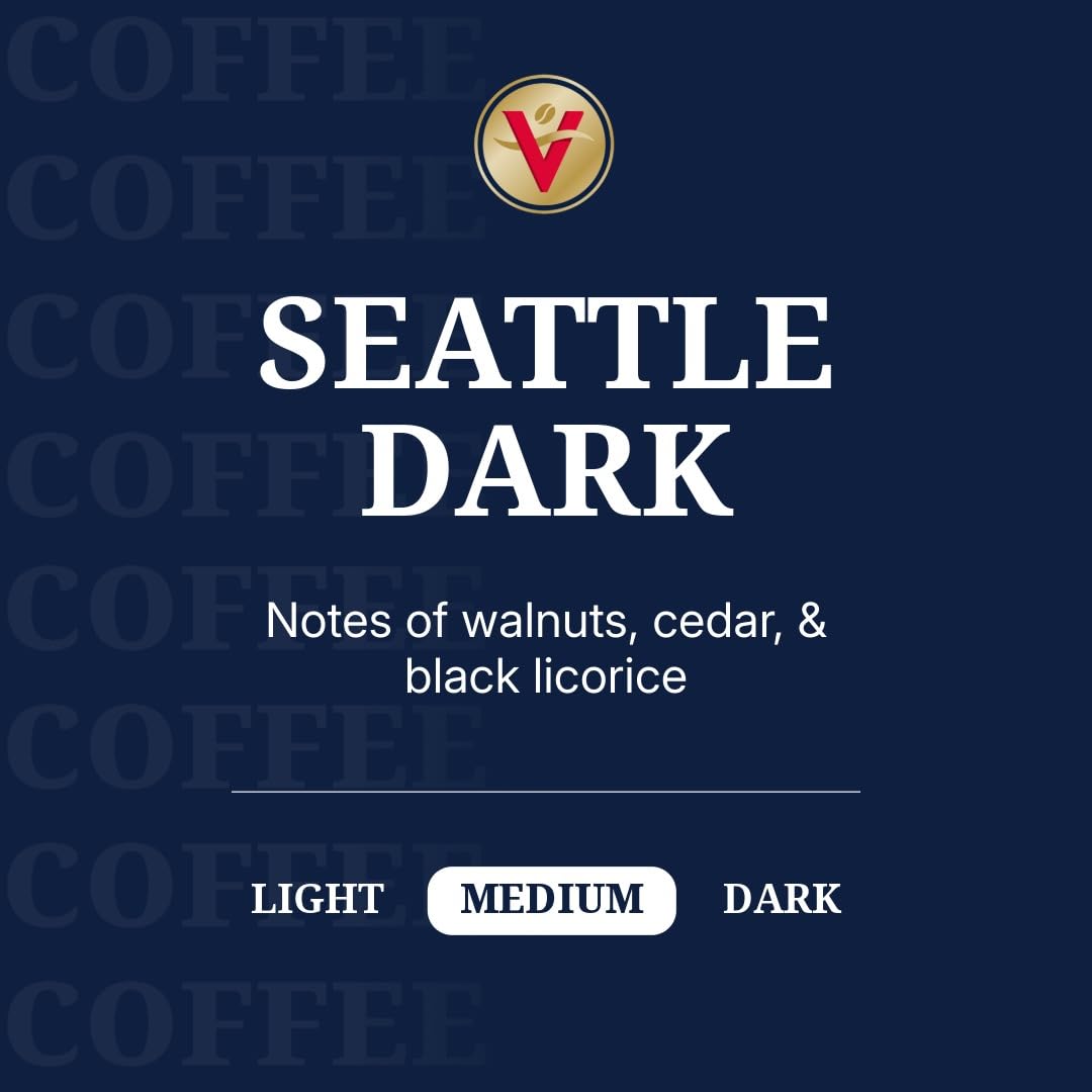 Victor Allen's Coffee Seattle Dark, Dark Roast, 42 Count, Single Serve Coffee Pods for Keurig K-Cup Brewers