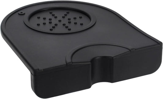 Espresso Tamping Mat, Silicone Coffee Tamper Mat with Corner Edge Tamp Support Station for Countertop, Barista Tools, Espresso Accessories, Small, Black