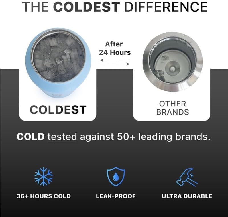 Coldest Insulated Water Bottle with Straw Lid - Stainless Steel Metal Insulated Bottle for Men & Women (Purple Nova, 40 oz)