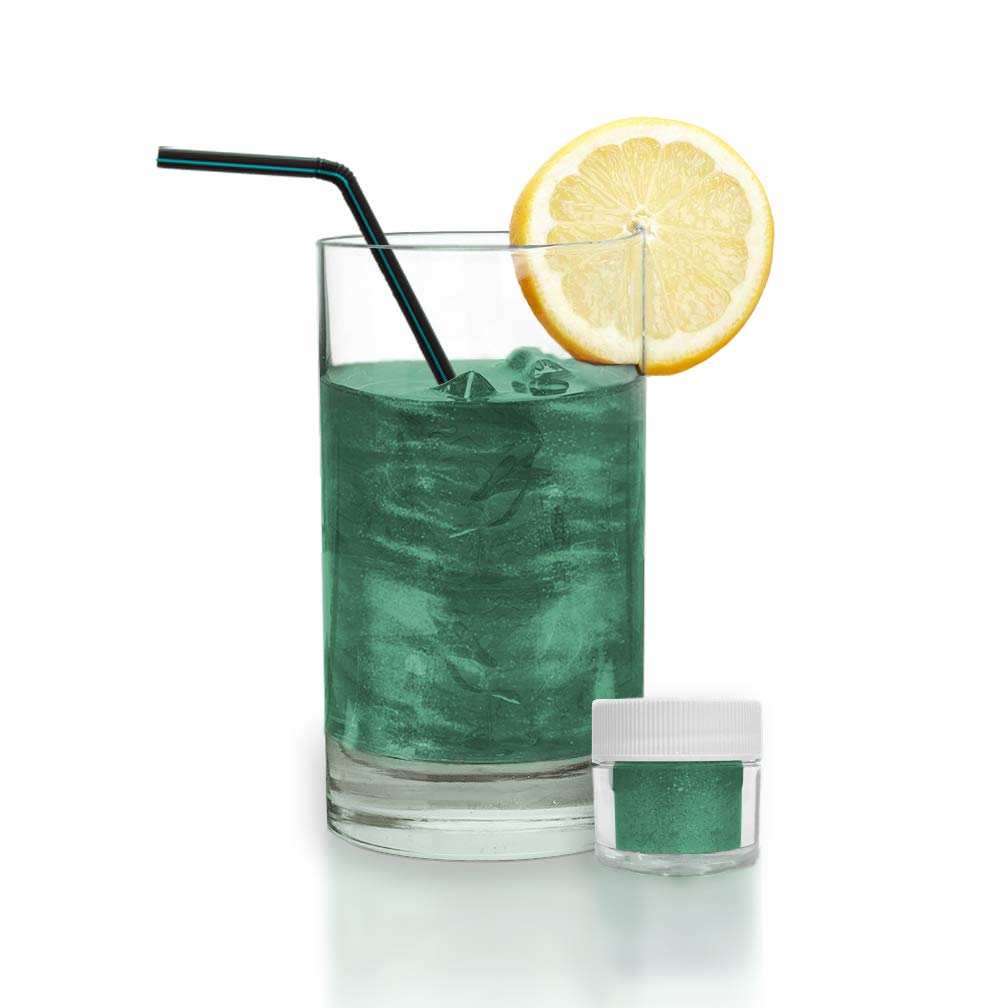 Dark Green BREW GLITTER Edible Glitter For Drinks, Cocktails, Beer, Garnish Glitter & Beverages | KOSHER & HALAL Certified | 100% Edible & Food Grade | Vegan, Gluten, Nut Free (45g Shaker, Dark Green)