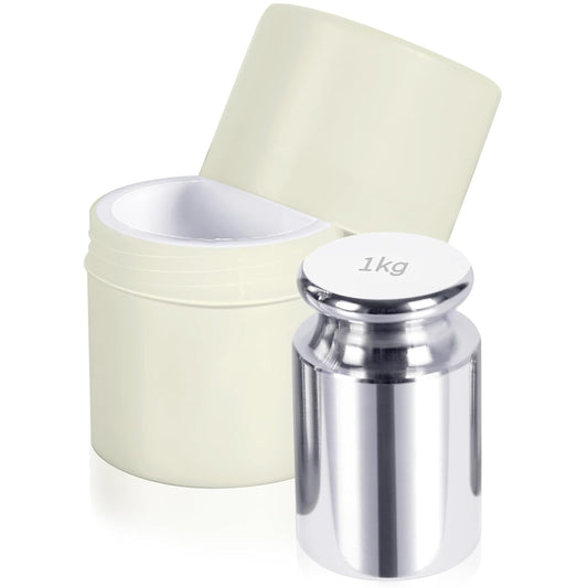 QP 1000g Calibration Weights, OIML Class M1 High Precision Gram Weights, Stainless Steel Scale Calibration Weight for Digital Scale, Balance Scale, Chrome Finish Scale Weights with Storage Case