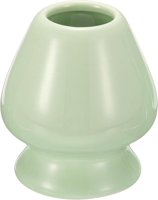 HARFINGTON Ceramic Chasen Stand 73mm Matcha Whisk Holder Teas Set Whisks Stand Traditional Matcha Tea Chasen Holder Tea Set Accessories for Tea Tasting, Yellow