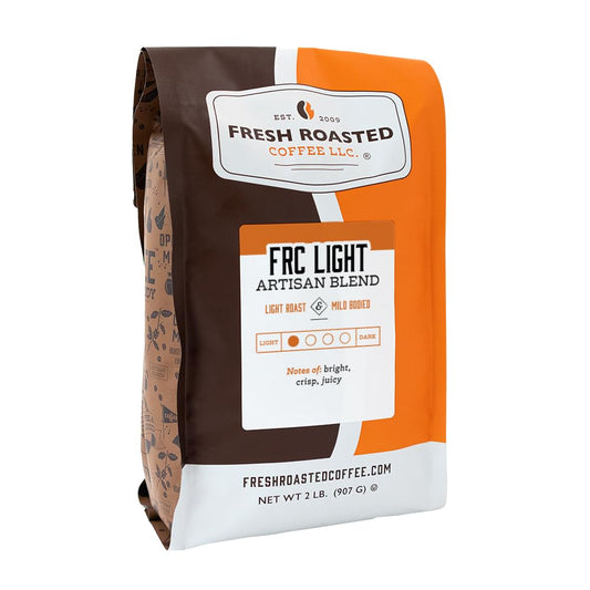 Fresh Roasted Coffee, FRC Light Roast Blend, 2 lb (32 oz), Kosher, Ground