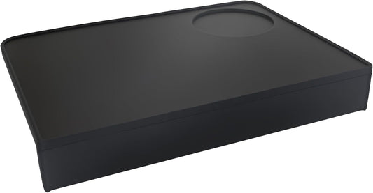 CHULUX Coffee Tamper Mat for Espresso, Silicone Tamping Pad, Anti-Slip Corner Mat, Barista Portafilter Holder, Espresso Machine Accessories Tamping Station, Heat Resistant, Black