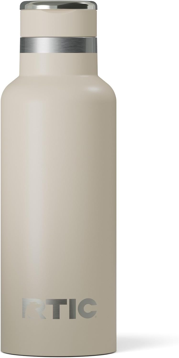 RTIC 16oz Journey Bottle Metal Stainless Steel Vacuum Insulated, BPA Free, Reusable, for Water, Hot and Cold Drinks, Travel, Sports, Camping, Beach