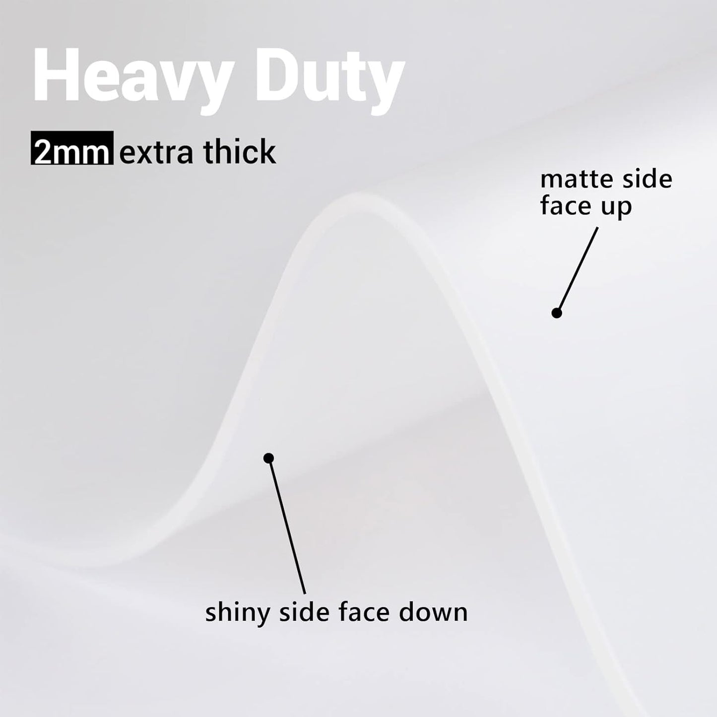 Ewen 25.6x17.7in 2mm Silicone Mats for Kitchen Counter, Extra Large Thick Heat Resistant Baking Mat, Silicone Countertop Protector Mat for Bar Air Fryer Crafts Work Glass Top Stove Cover Translucent