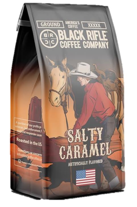 Black Rifle Coffee Company Salty Caramel, Medium Roast Ground Coffee, 11 OZ Bag