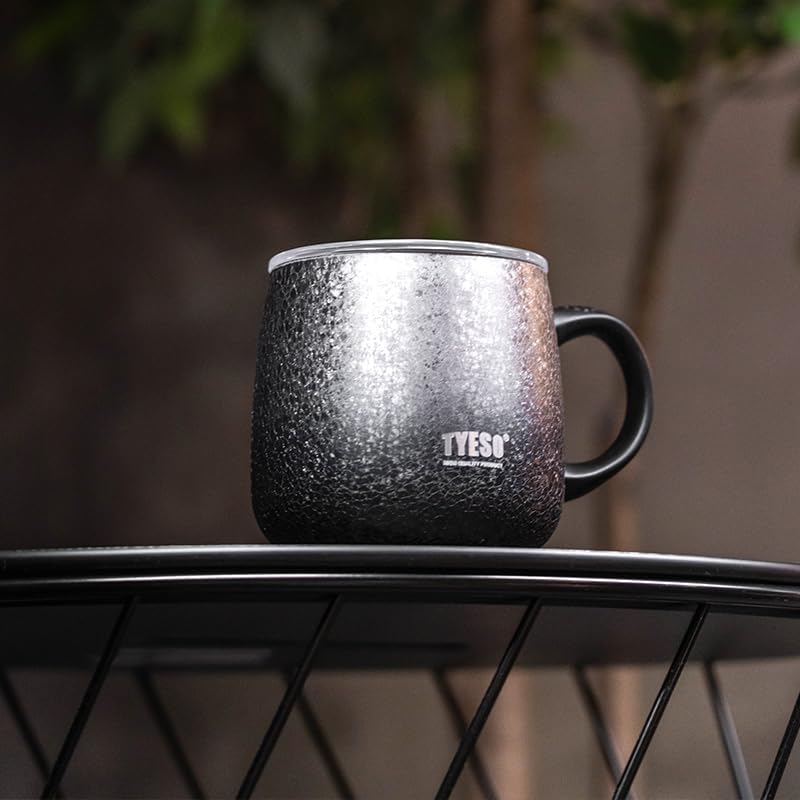 TYESO Office Coffee Mug,Vacuum Insulated Mug Double Wall Stainless Steel Cup (Rose Gold, 16 oz)