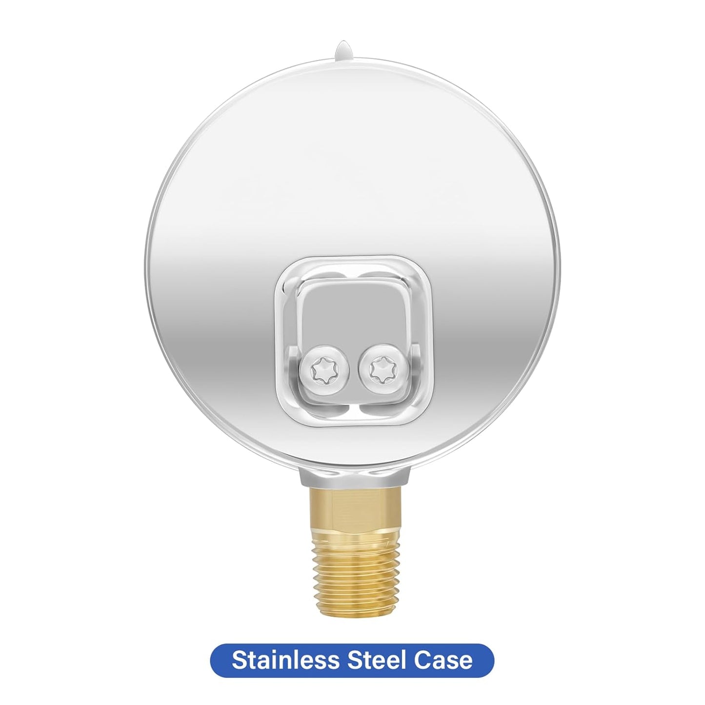 MEASUREMAN 2-1/2" Dial Size, Glycerin Filled Pressure Gauge, 0-400psi/2800kpa, 304 Stainless Steel Case, 1/4" NPT Lower Mount