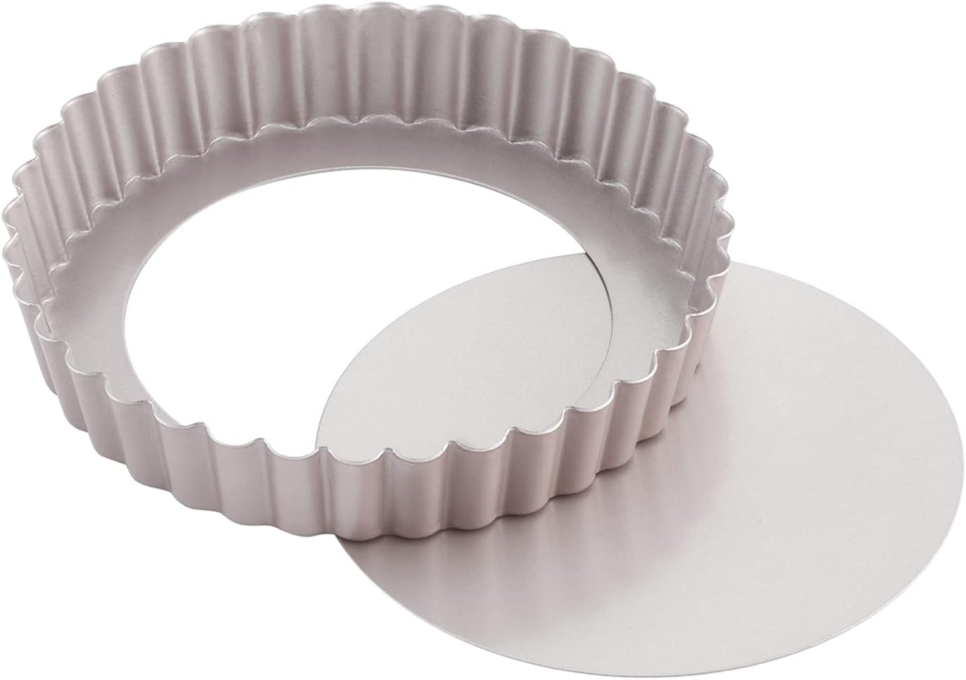 CHEFMADE Tart Pan, 7-Inch with Removable Loose Bottom Non-Stick Round Quiche Bakeware for Oven and Instant Pot Baking (Champagne Gold)