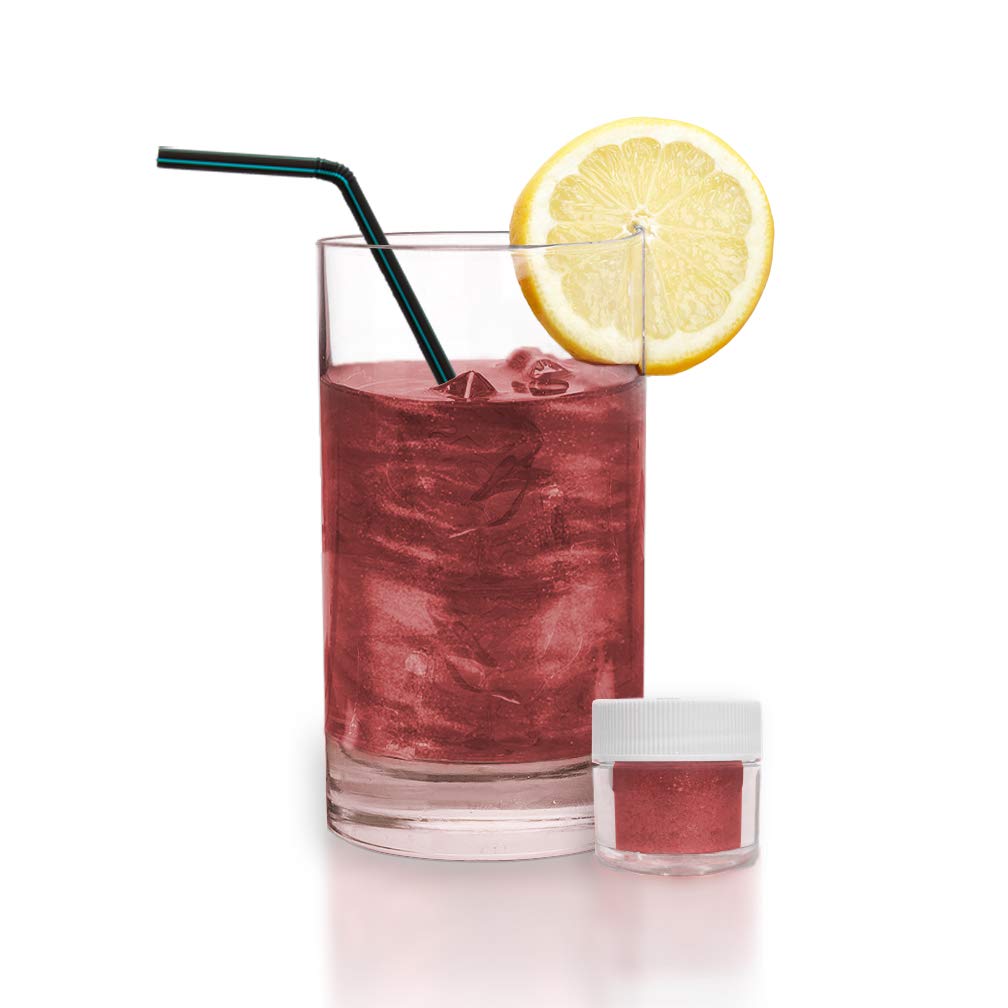 Maroon Red BREW GLITTER Edible Glitter For Drinks, Cocktails, Beer, Garnish Glitter & Beverages | KOSHER & HALAL Certified | 100% Edible & Food Grade | Vegan, Gluten, Nut Free (45g Shaker, Maroon Red)