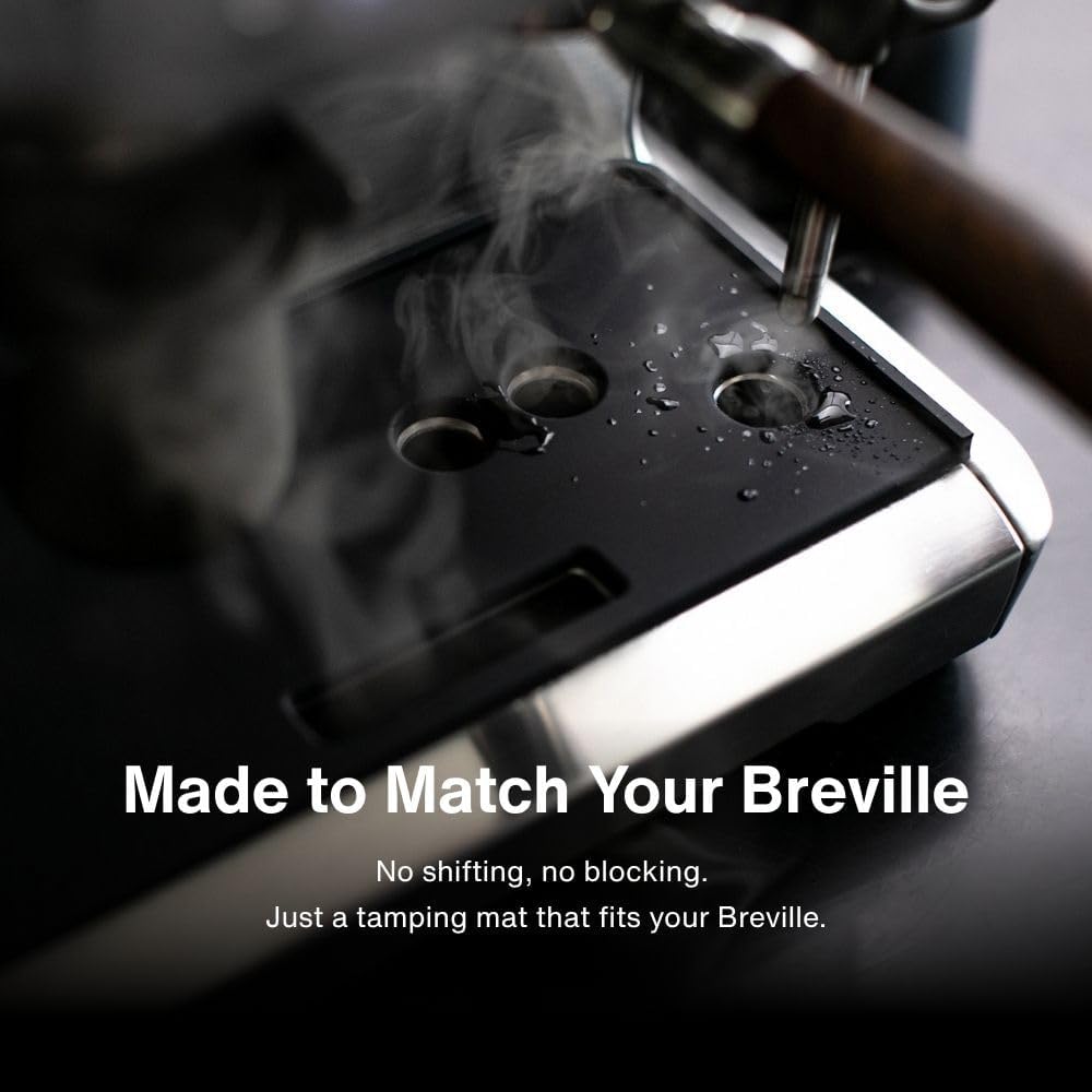 Crema Coffee Products Tamping Mat for Impress | Non-Slip Silicone Protection for Countertops & Portafilters | Precision Fit with Drip Tray & Vent Holes | Easy to Clean, Durable Espresso Tamping Pad