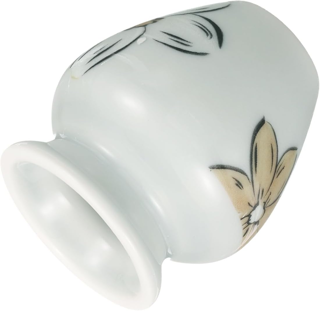 HARFINGTON Ceramic Chasen Stand 70mm Matcha Whisk Holder Tea Set Whisks Stand Traditional Matcha Tea Chasen Holder Tea Set Accessories for Tea Tasting, White Pattern