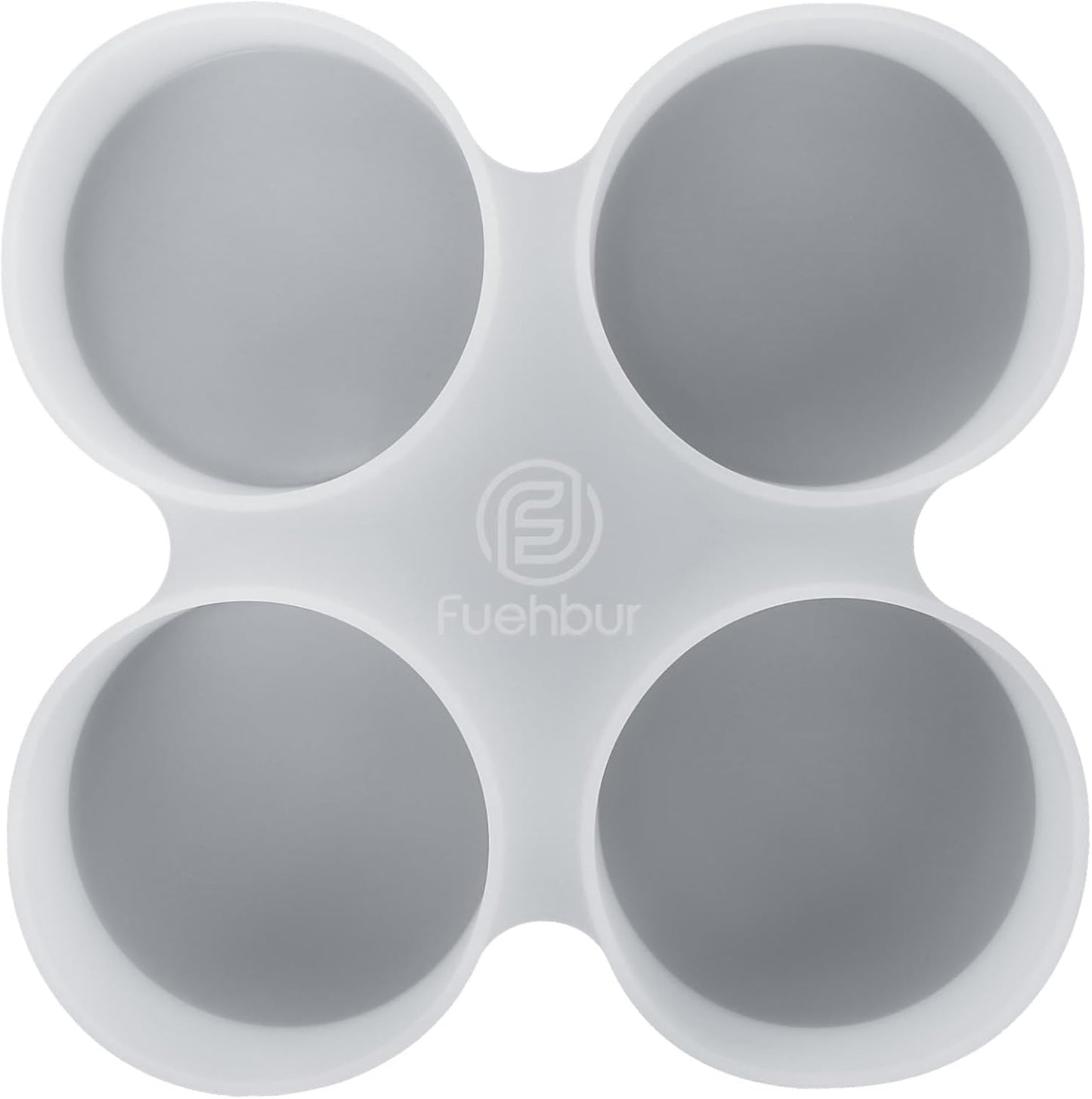 【300+ Design Optional】 Fuehbur 4 inch 4-Circles Car Freshie Mold, Four-Circle Round in 4 Cavity Silicone Soap Resin Molds, Super-Large Mould