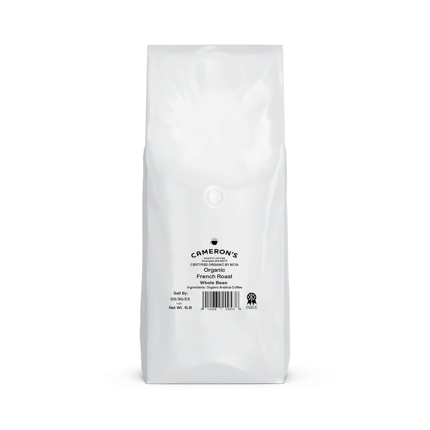 Cameron's Coffee Roasted Whole Bean Coffee, Organic French Roast, 4 Pound