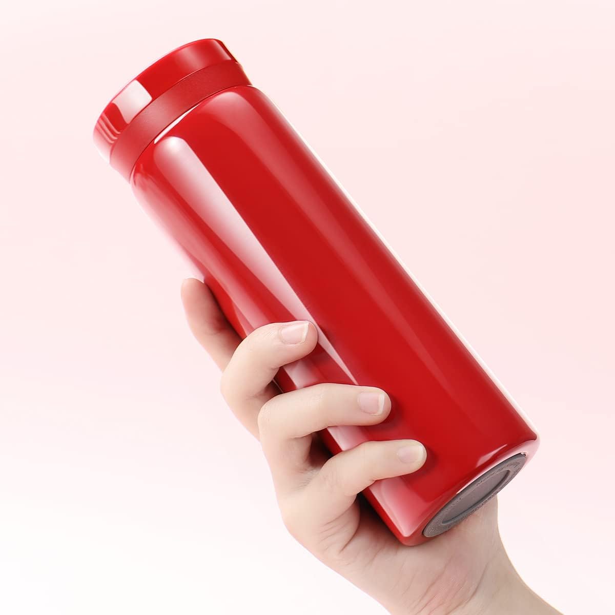 Mini Thermos Cute Water Bottle - 7 oz Tiny Insulated Vacuum 18/10 Stainless Steel Small Flask - Leak Proof & Spill Proof & Keeps Cold and Hot for Drink, Coffee, Tea - Red