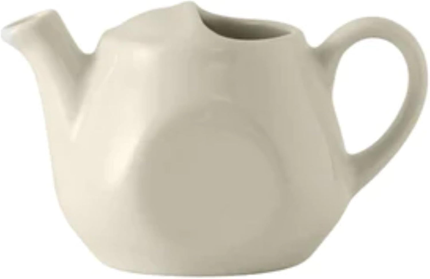 Tuxton China BET-1601 Tea Pot, 16 oz., 3-3/4"H, Without Lid, Microwave and Dishwasher Safe, Oven Proof, Fully Vitrified, Ceramic, DuraTux, American White/Eggshell, Pack of 12