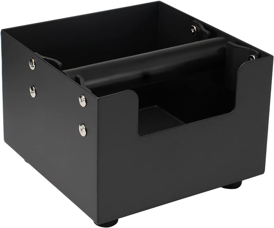 Espresso Knock Box, Stainless Steel Coffee Grind Knock Box Ground Waste Bin Container with Rubber Knocking Bar for Coffee Maker Machine