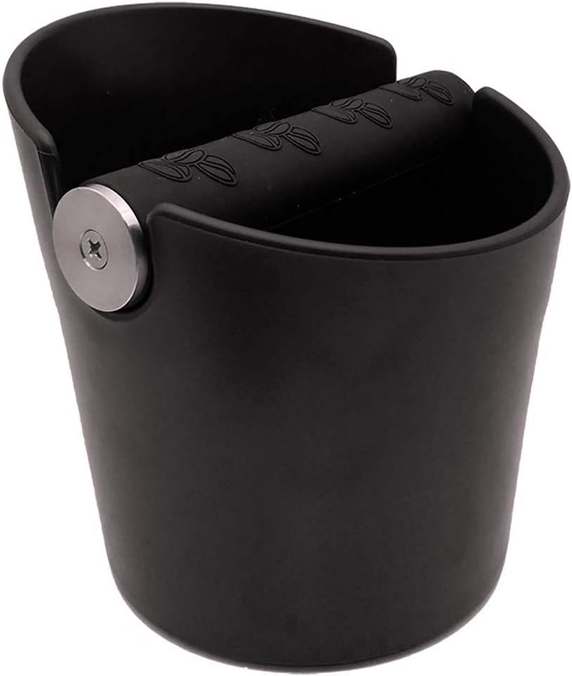 Coffee Knock Box, 4.8in Barista Style Espresso Grounds Knock Box with Removable Heavy-Duty Metal Knock Bar and Shock- Absorbent Durable and Non-Slip Base for Espresso Maker Accessories, Easy to Clean