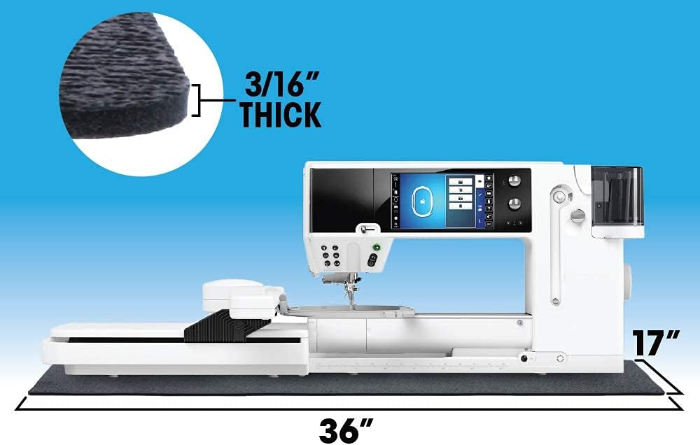 Cottage Mills Stay-in-Place Machine Mat - 17" x 36" - Calms Vibration and Dampens Noise. Made in USA.
