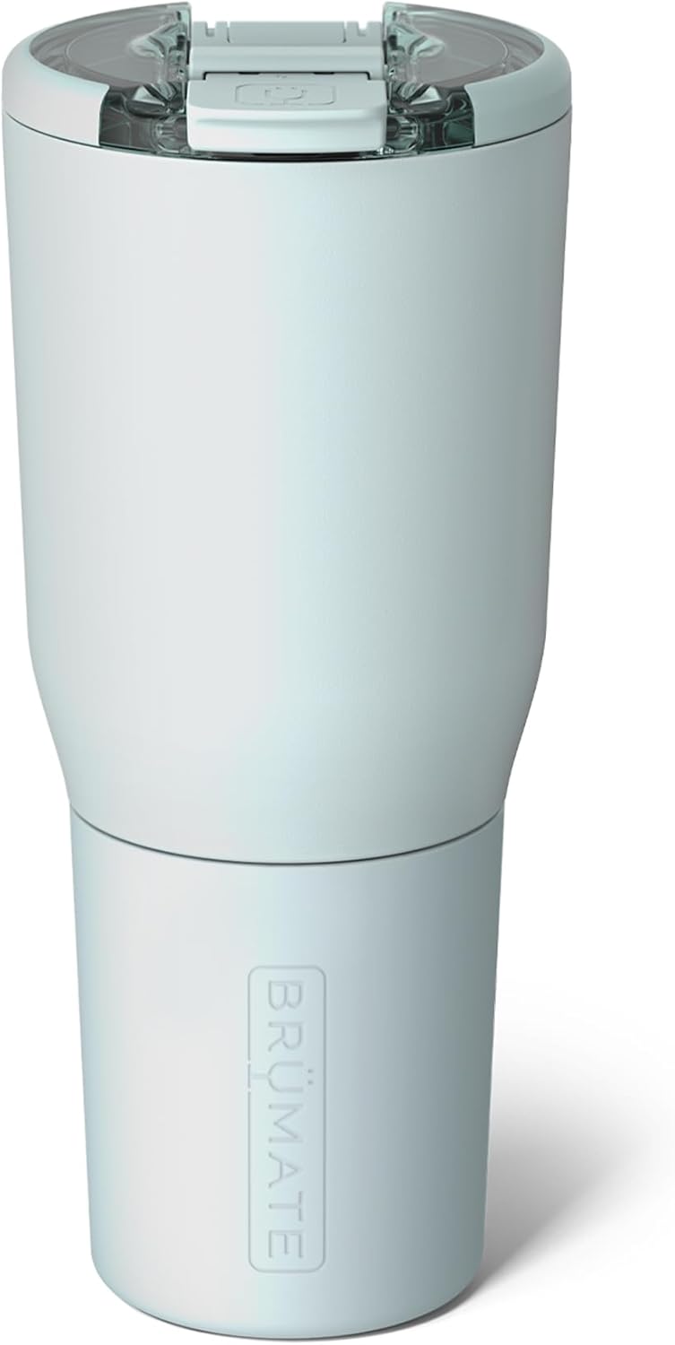 BrüMate Nav 35oz 100% Leak Proof Insulated Travel Tumbler with Magnetic BevLock™ Lid - Double Wall Cup-Holder Friendly Stainless Steel Mug (Blue Agave)