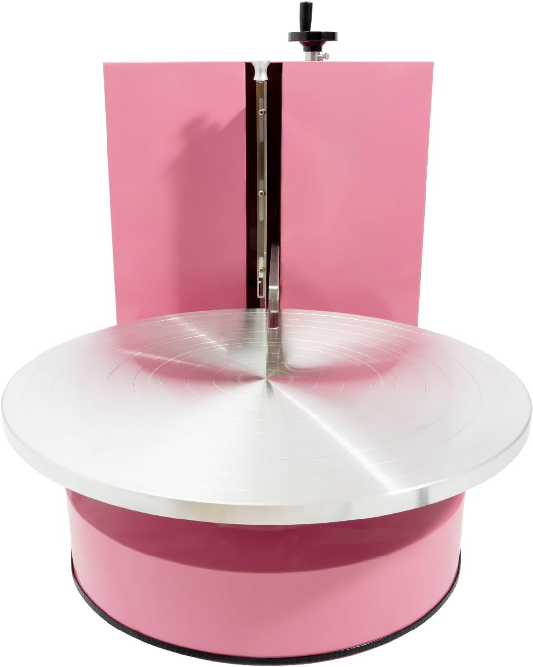 Automatic Cake Decorating Machine, Electronic Cream Coating Spreading Smooth Machine with Graduated Scraper 0-320RPM Rotating Speed,Cake Bread Spreader Machine for 4-16inch Cakes,Pink