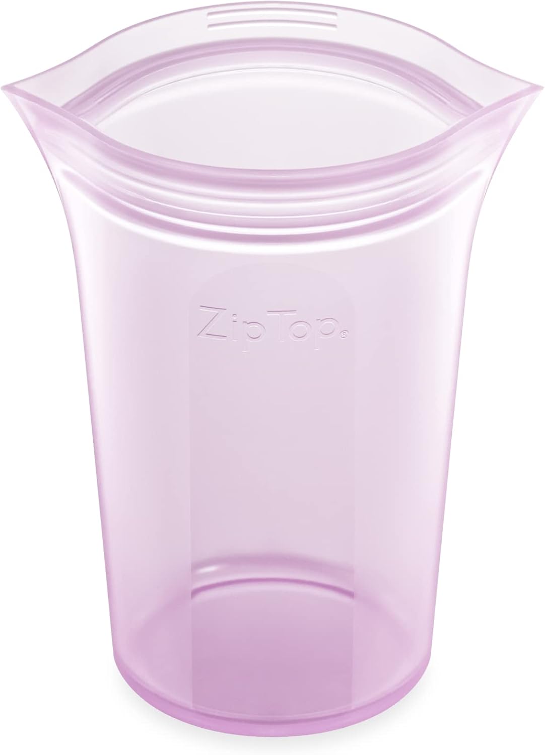 Zip Top Reusable Food Storage Bags | Medium Cup [Lavender] | Silicone Meal Prep Container | Microwave, Dishwasher and Freezer Safe | Made in the USA