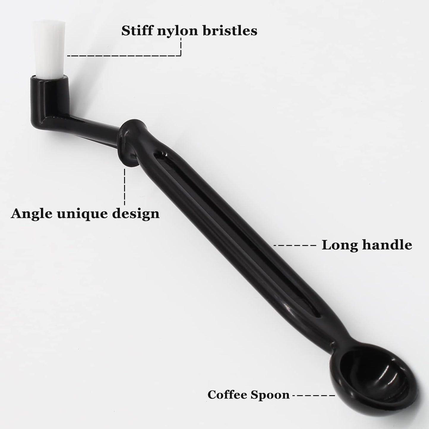 Coffee Machine Cleaning Brush, Nylon Espresso Machine Brush Coffee Cleaning Tool Set with Spoon for Espresso Machine Group Head, Pack of 3