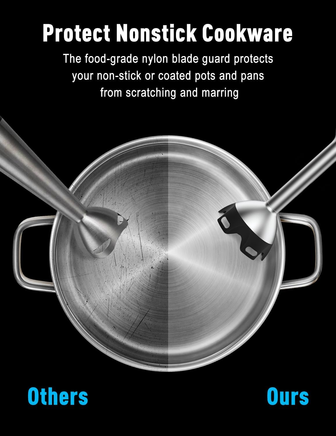 1000W Powerful Immersion Blender handheld, 2025 New Update Hand Blender with 25-Speed, Scratch-Resistant Corded Hand Mixer with Heavy-Duty Copper Brushless Motor and Gift Box