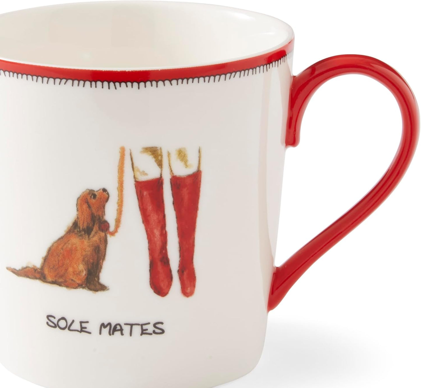 Spode Kit Kemp 12oz Doodle Mug | Sole Mates- Unique Doodle Pattern | Fine China | Dishwasher Safe | For Coffee and Tea | Ideal Celebration Gift | Home or Office Use