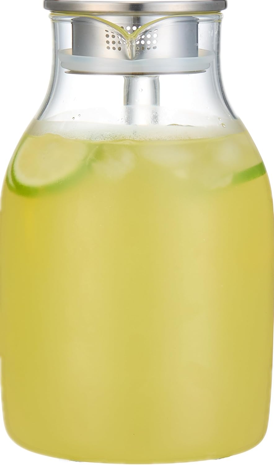 Karafu 68 Oz/2 Liter Glass Pitcher with Lid, Heat Resistant Water Jug for Hot/Cold Water, Ice tea and Juice Beverage