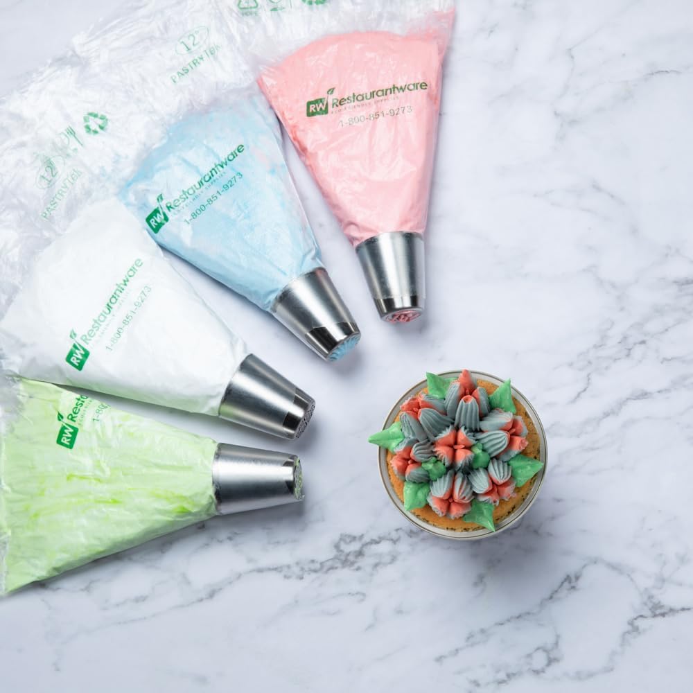 Restaurantware-Russian Piping Tip, 1 Tulip Cake Decor Piping Tip - #4, Corrosion-Resistant, Stainless Steel Decorating Tip For Frosting, Dishwashable, Decorate Cupcakes, Cakes, or Cookies