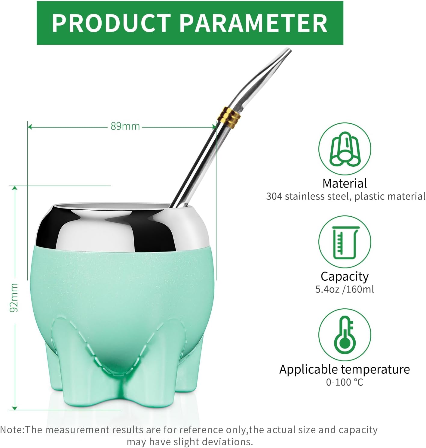 Premium Yerba Mate Cup 5 in 1 Set, Including Stainless Steel Gourd (Glitter Stars, Cute Elephant Style) Bombilla Straw, and Tea Shaper Set, 5.4oz, Gift for Women Drinking Coffee Tea Water