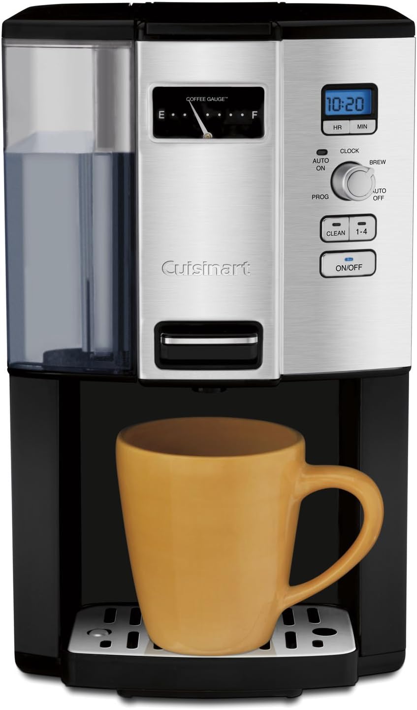 Cuisinart Coffee Maker, 12 Cup Programmable Drip, DCC-3000P1, Black & GTF-B Gold Tone Coffee Filter, Basket, Burr Mill
