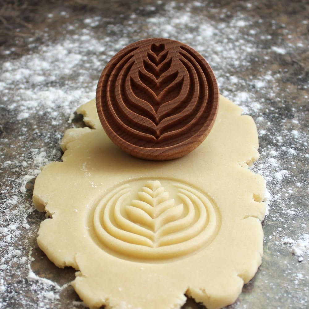 Wood Cookie Stamp, 2.5 Inch (Latte Art CS-079)