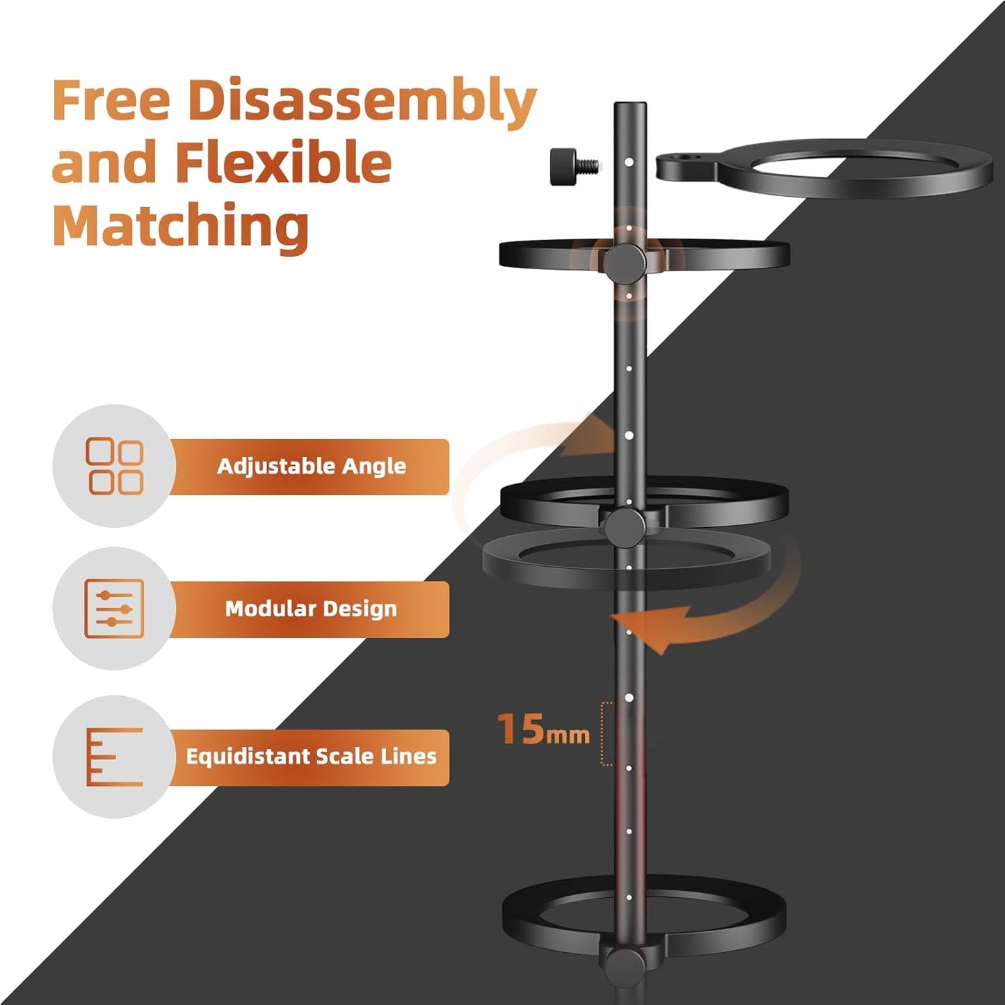 MHW-3BOMBER Multi-use Magnetic Espresso Storage Stand, Coffee Storage rack for Tamper/Distributor/Filter Basket/Cup, 51-58mm Espresso Portafilter Basket Storage holder for Coffee Accessories,SR6107-OS