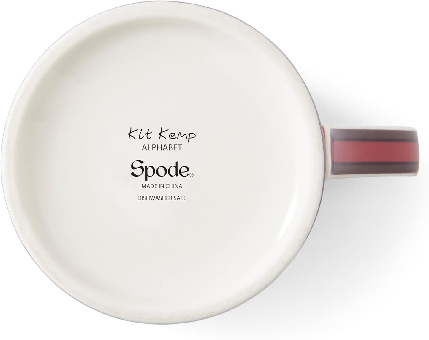 Spode Kit Kemp Alphabet Mug - Letter D Monogram in Fine China, 12oz Ceramic Coffee Cup for Hot Drinks, Personalized Drinkware for Unique Gifts, Dishwasher Safe Tea or Coffee Mug - Gift Box Included