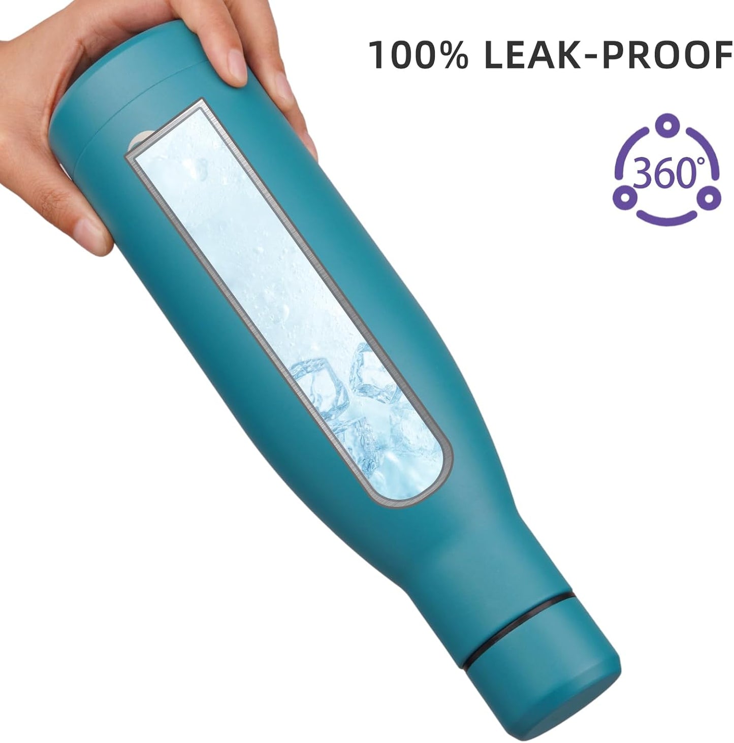 BJPKPK Insulated Water Bottle 12oz Small Stainless Steel Water Bottles Reusable Metal Thermos Keep Cold and Hot,Laguna